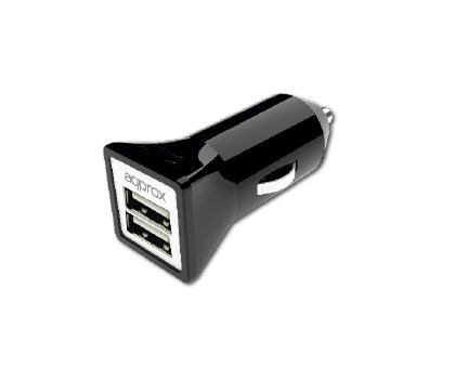 Cargador 2xusb Approx Coche Negro 2 4a